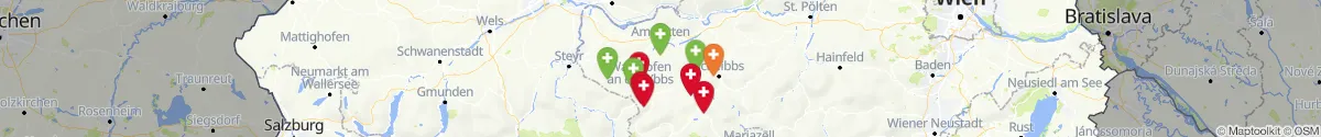 Kartenansicht für Apotheken-Notdienste in der Nähe von Ybbsitz (Amstetten, Niederösterreich)